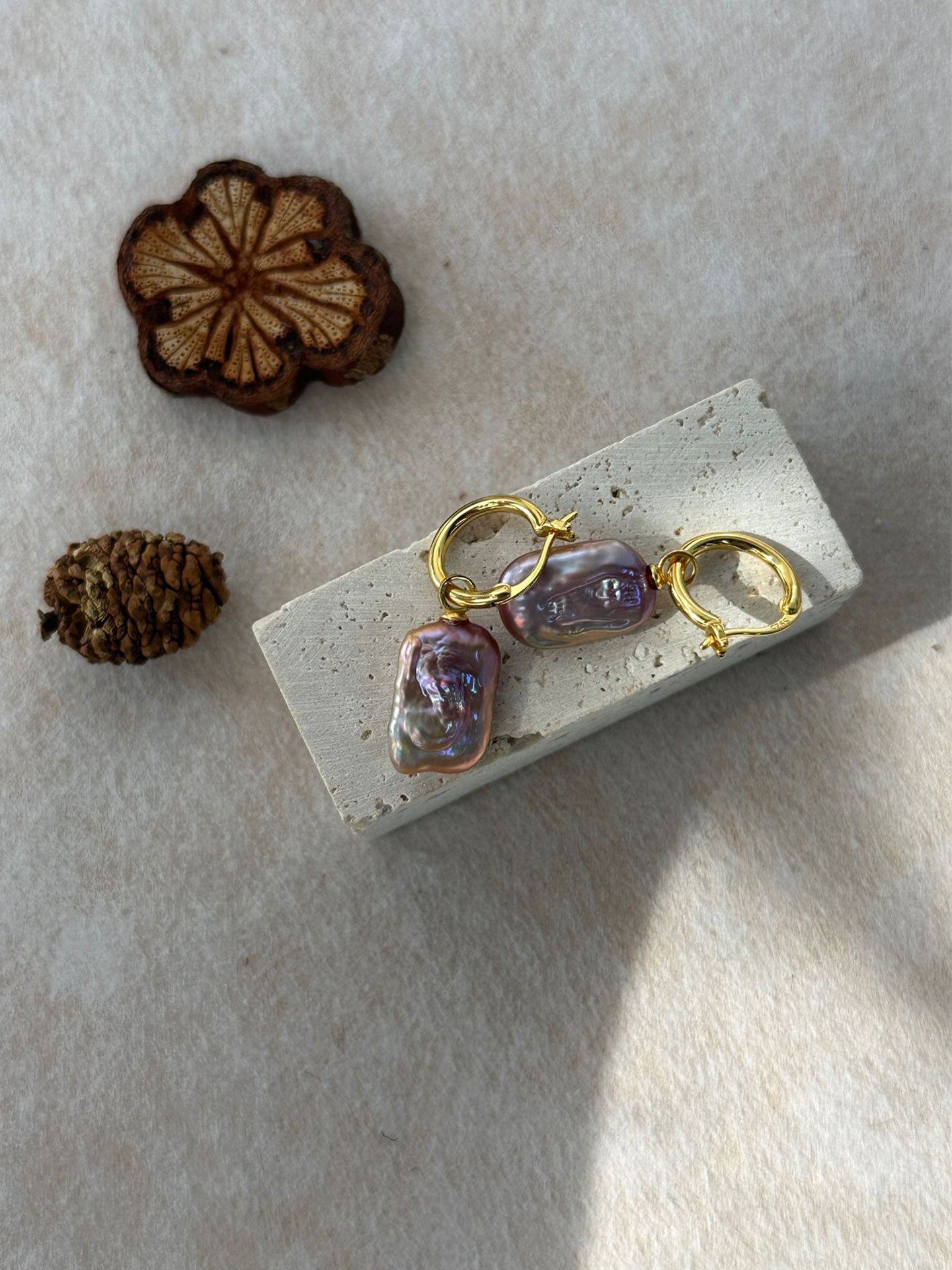 Purple Baroque Convertible Hoop Earrings