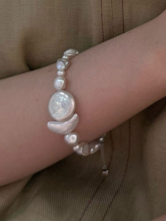 Sun & Moon Baroque Pearl Bracelet