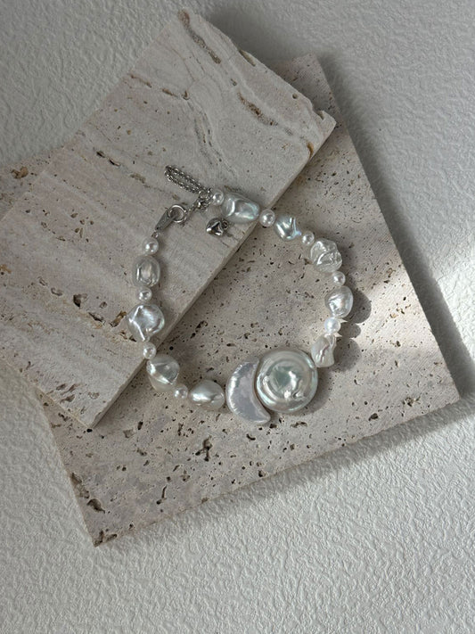 Sun & Moon Baroque Pearl Bracelet