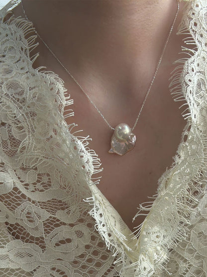 Fishtail Baroque Pearl S925 Silver Necklace
