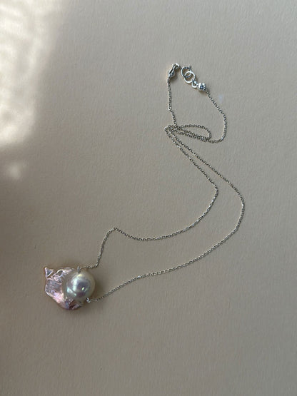 Fishtail Baroque Pearl S925 Silver Necklace