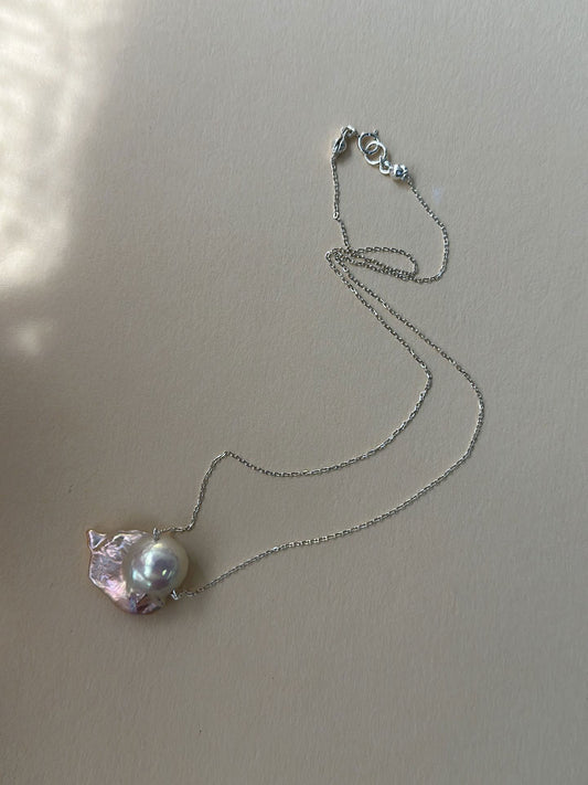 Fishtail Baroque Pearl S925 Silver Necklace