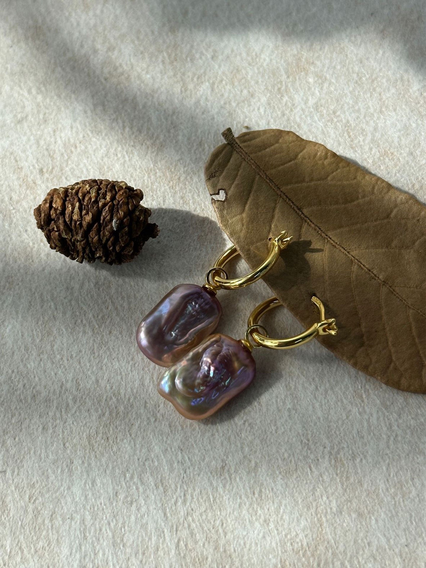 Purple Baroque Convertible Hoop Earrings