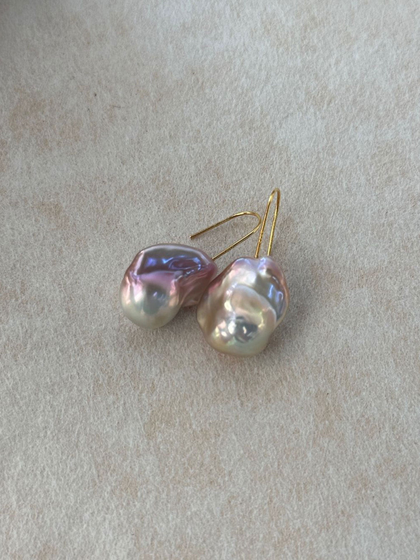 Fine Hook Earrings with Baroque Pearl Drop
