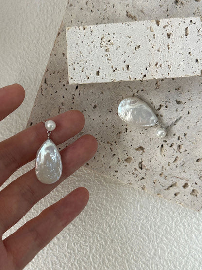 Teardrop Baroque Drop Earrings