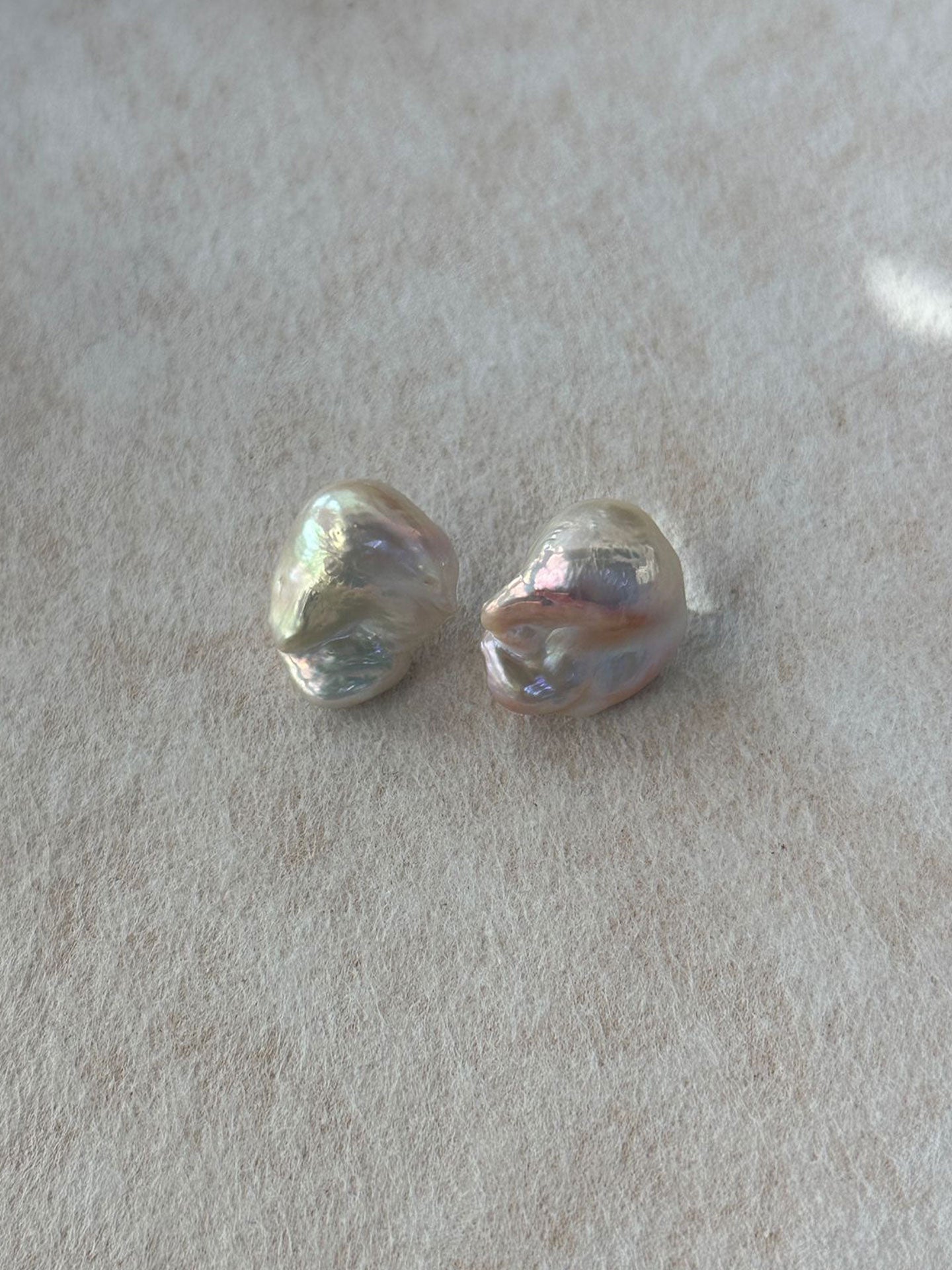Ice Cream Baroque Pearl Stud Earrings