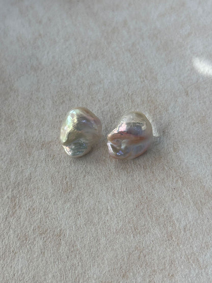 Ice Cream Baroque Pearl Stud Earrings