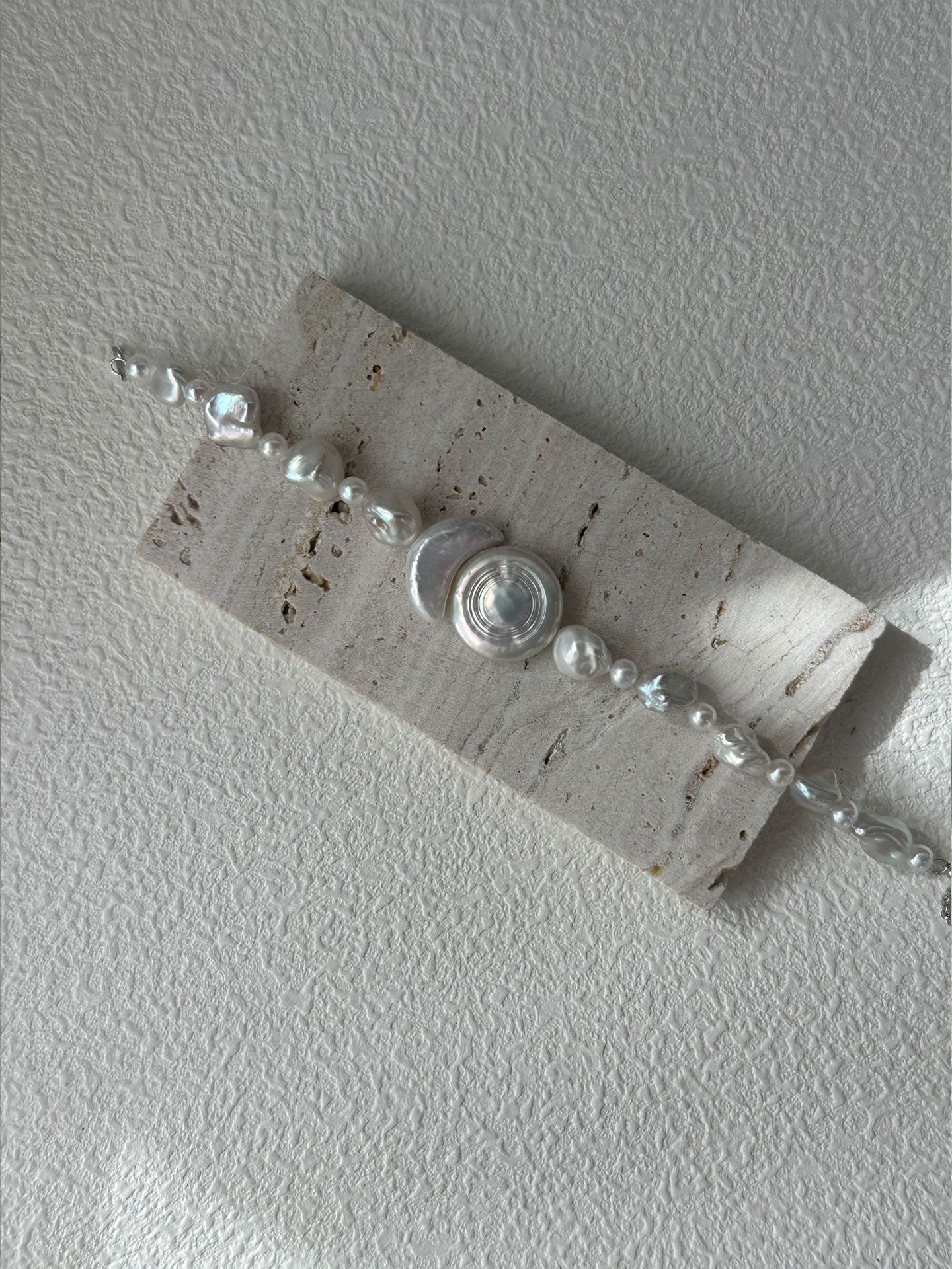Sun & Moon Baroque Pearl Bracelet