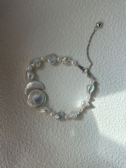 Sun & Moon Baroque Pearl Bracelet