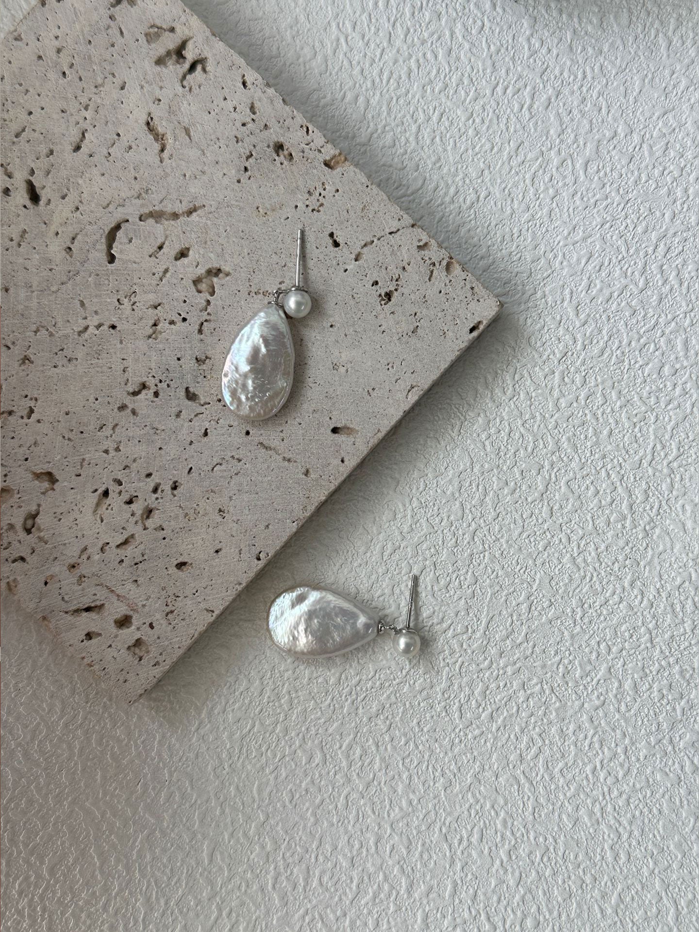 Teardrop Baroque Drop Earrings