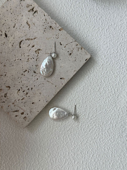 Teardrop Baroque Drop Earrings