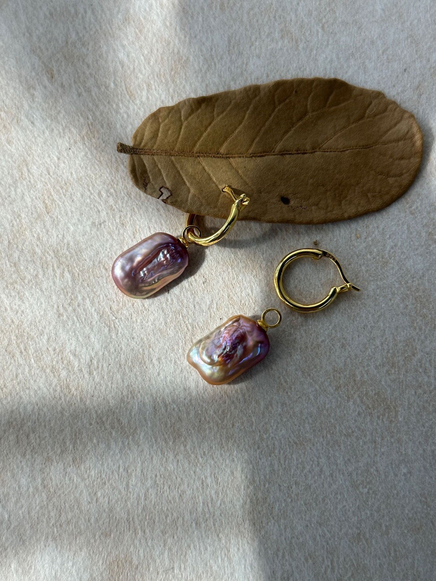 Purple Baroque Convertible Hoop Earrings