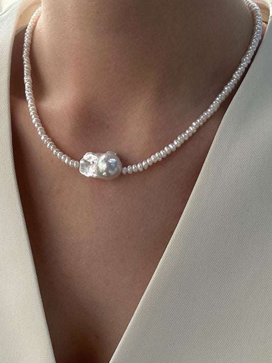 Pearl Strand with Baroque Necklace