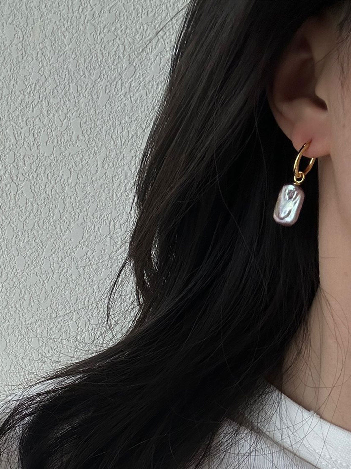 Purple Baroque Convertible Hoop Earrings