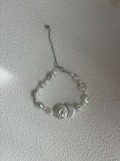 Sun & Moon Baroque Pearl Bracelet