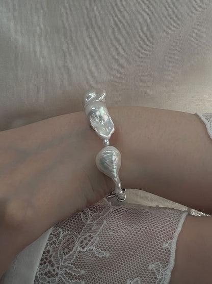 Large Baroque Pearl Bracelet with Rich Overtones