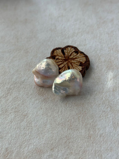 Ice Cream Baroque Pearl Stud Earrings