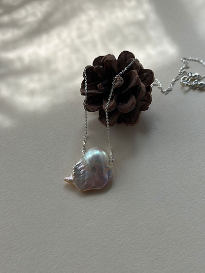 Fishtail Baroque Pearl S925 Silver Necklace