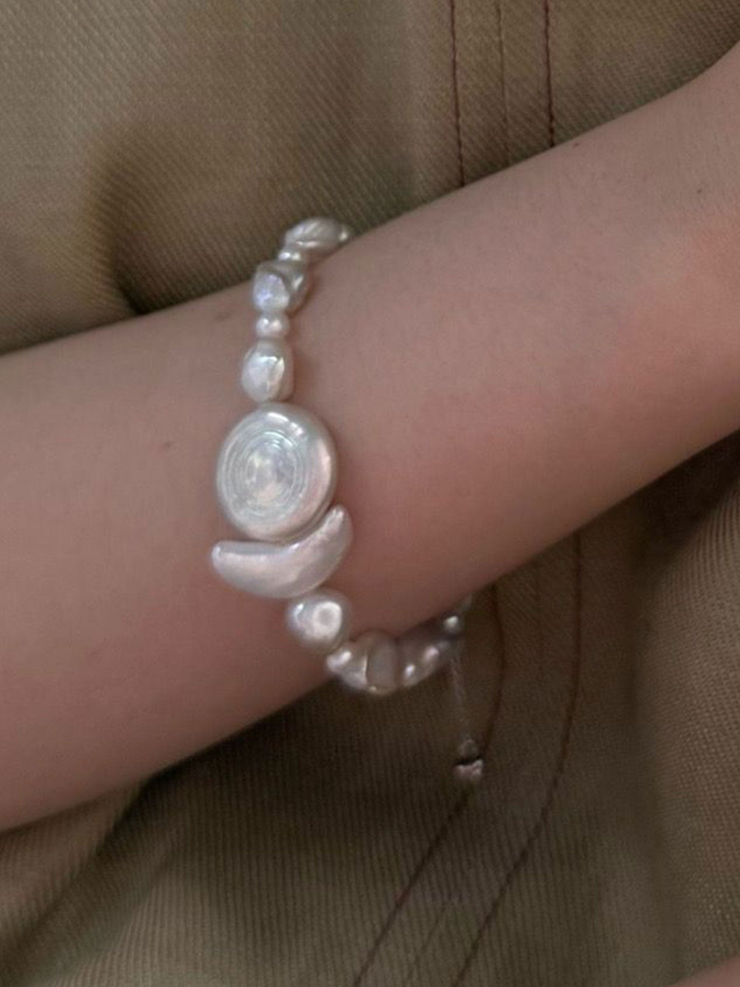 Sun & Moon Baroque Pearl Bracelet